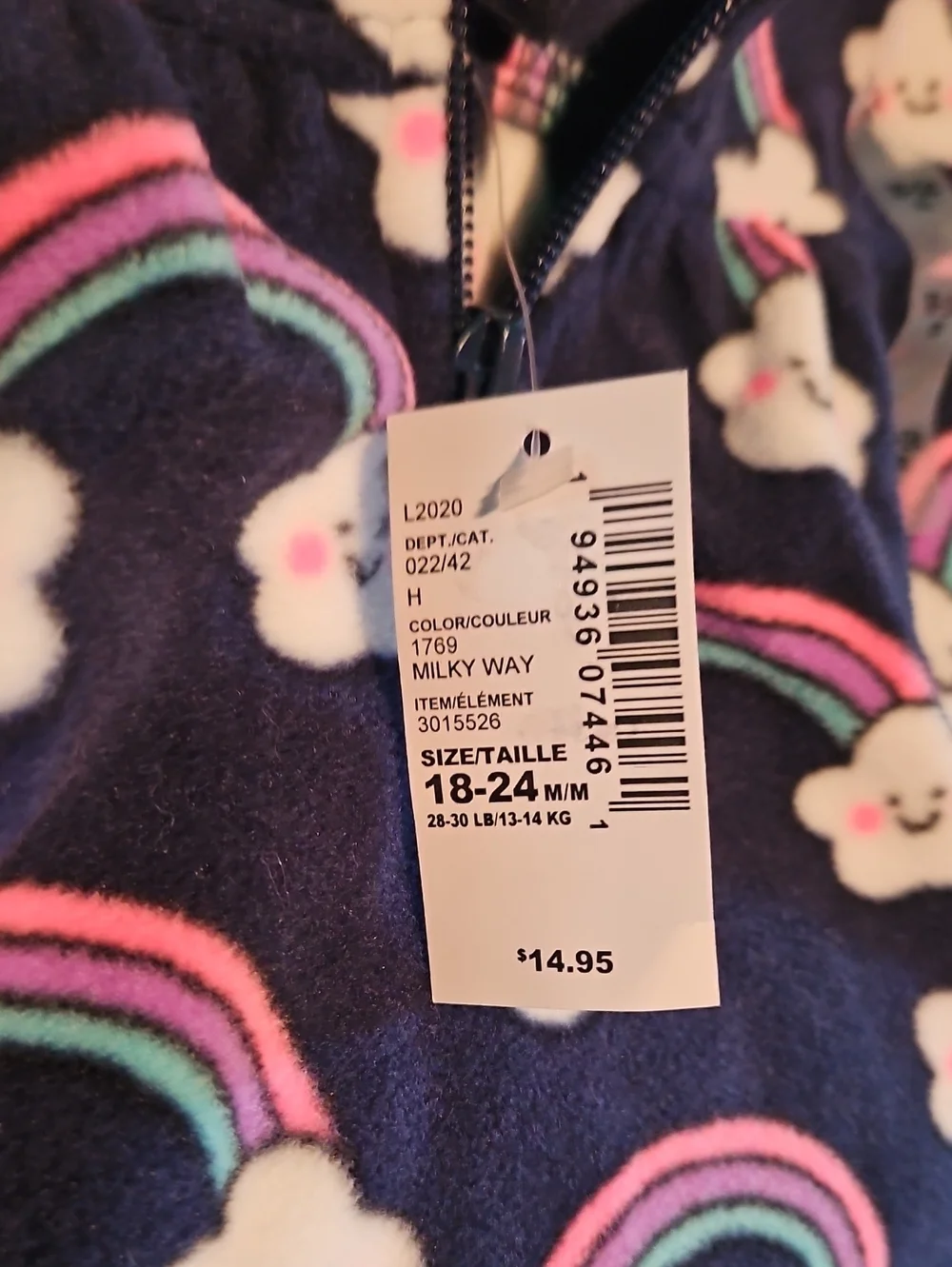 The Children's Place Navy Rainbow Cloud Fleece Pullover - Kids
